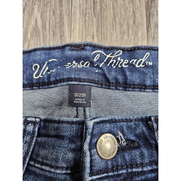 (3/$35) Universal Thread Jeans Womens 8 Blue High Rise Skinny Stretch Denim - Picture 4 of 11